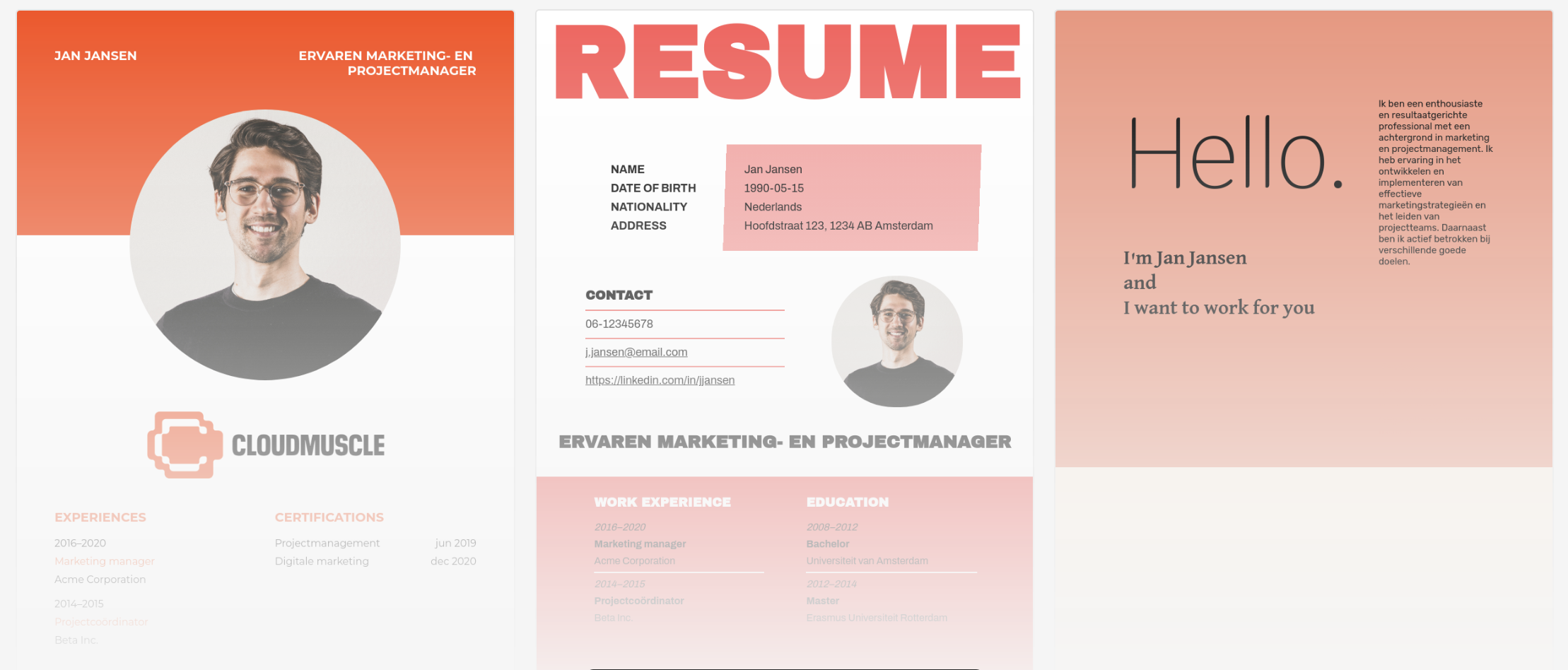 CV templates